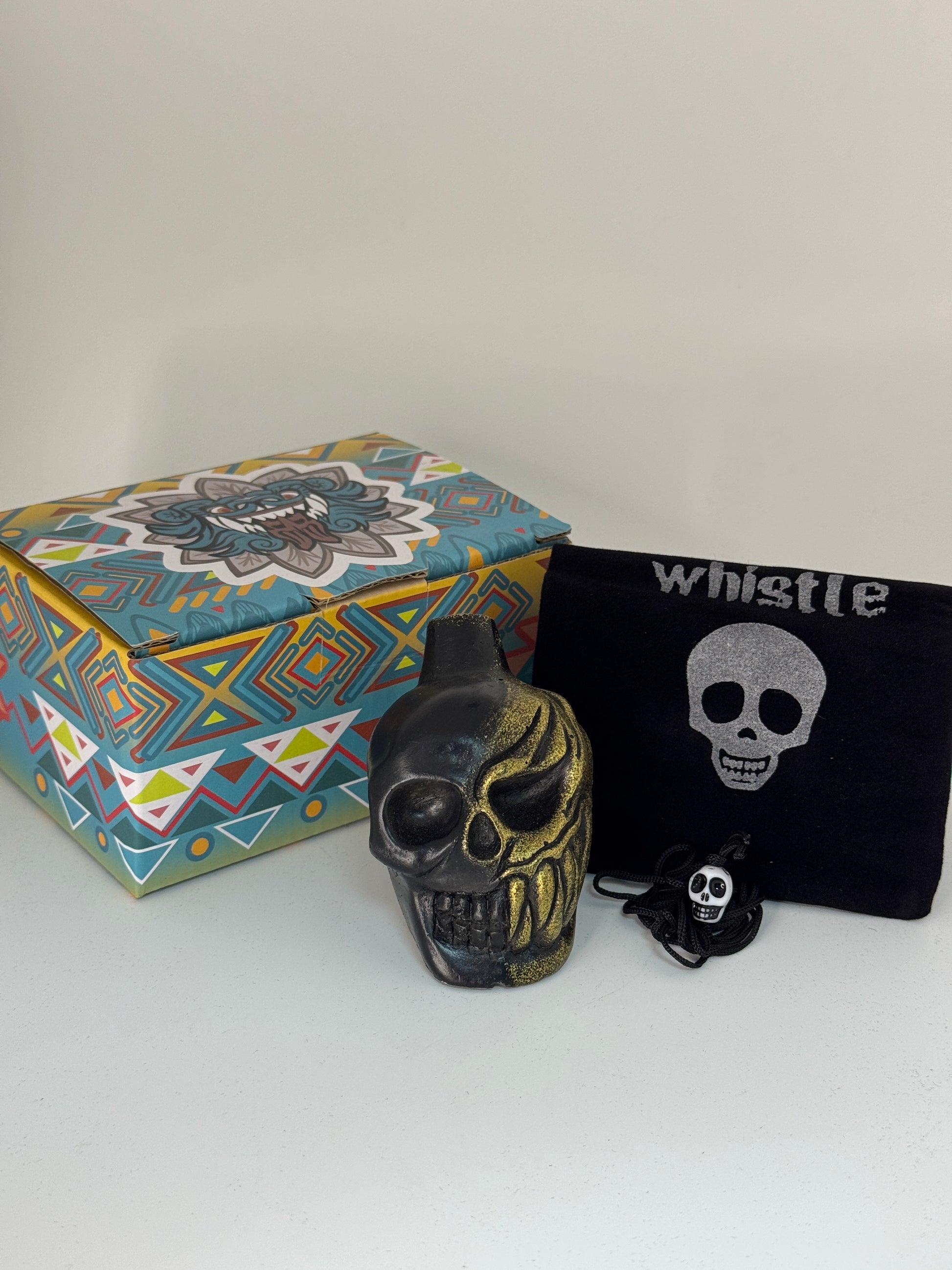 Aztec Death Whistle — Skull Warrior Whistle