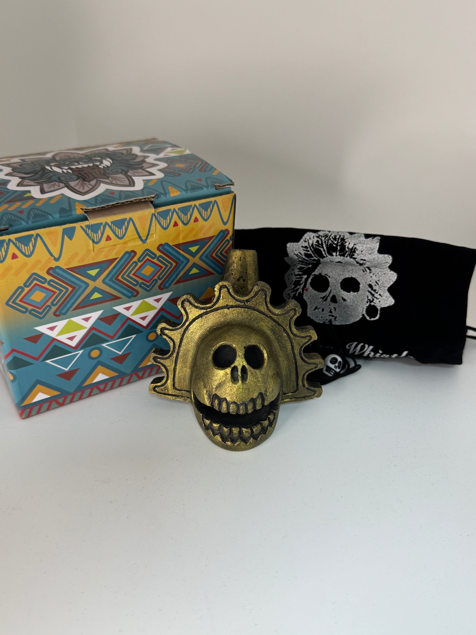 Aztec Death Whistle — Skull Warrior Whistle