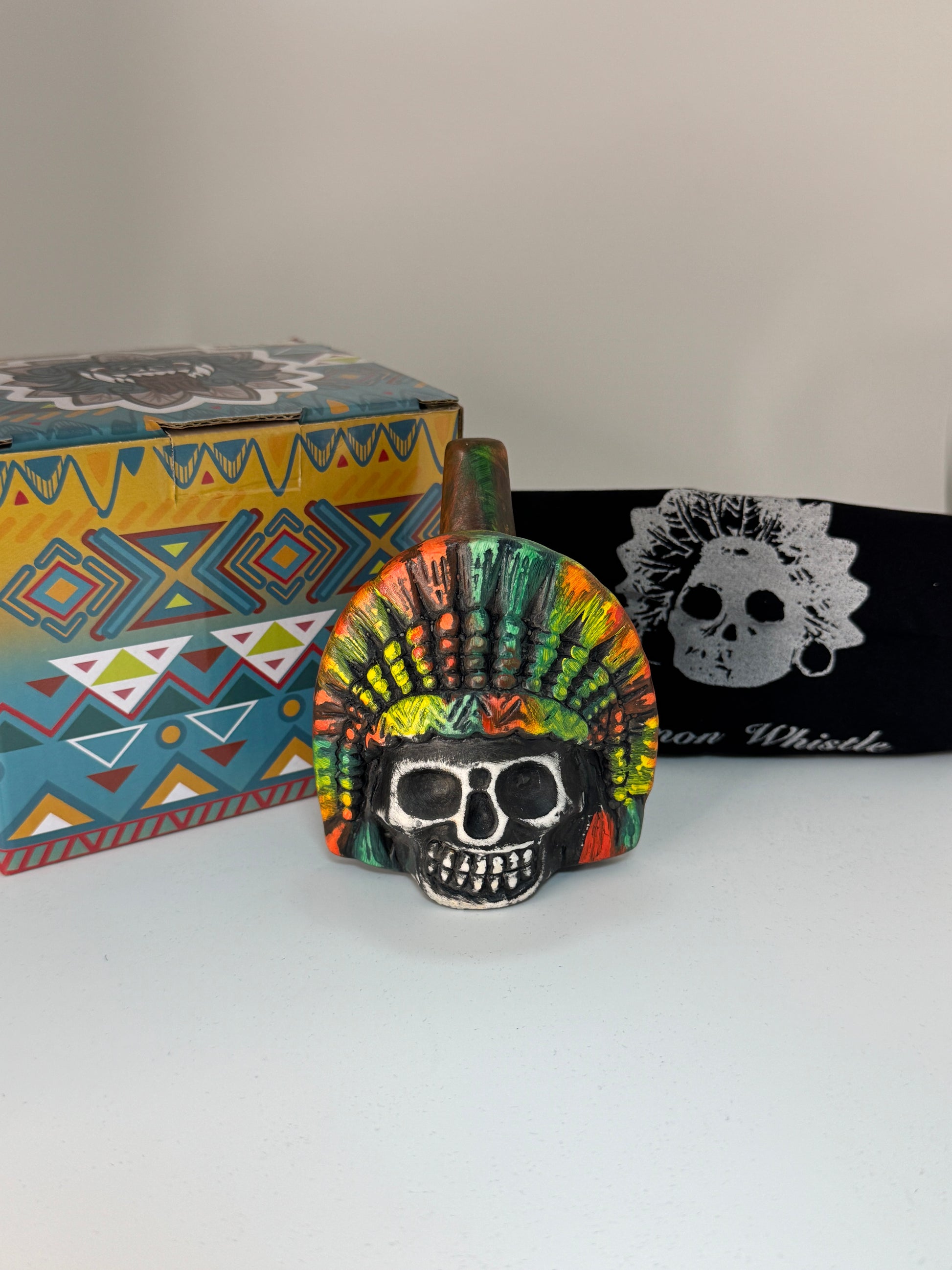 Aztec Death Whistle — Skull Warrior Whistle