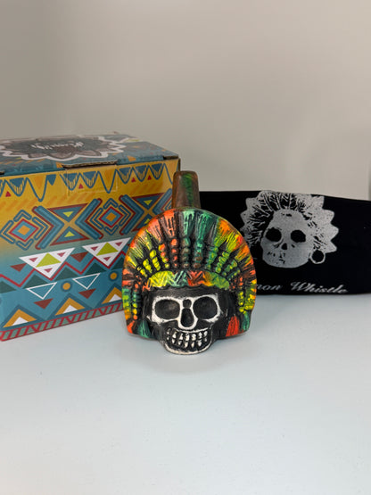 Aztec Death Whistle — Skull Warrior Whistle