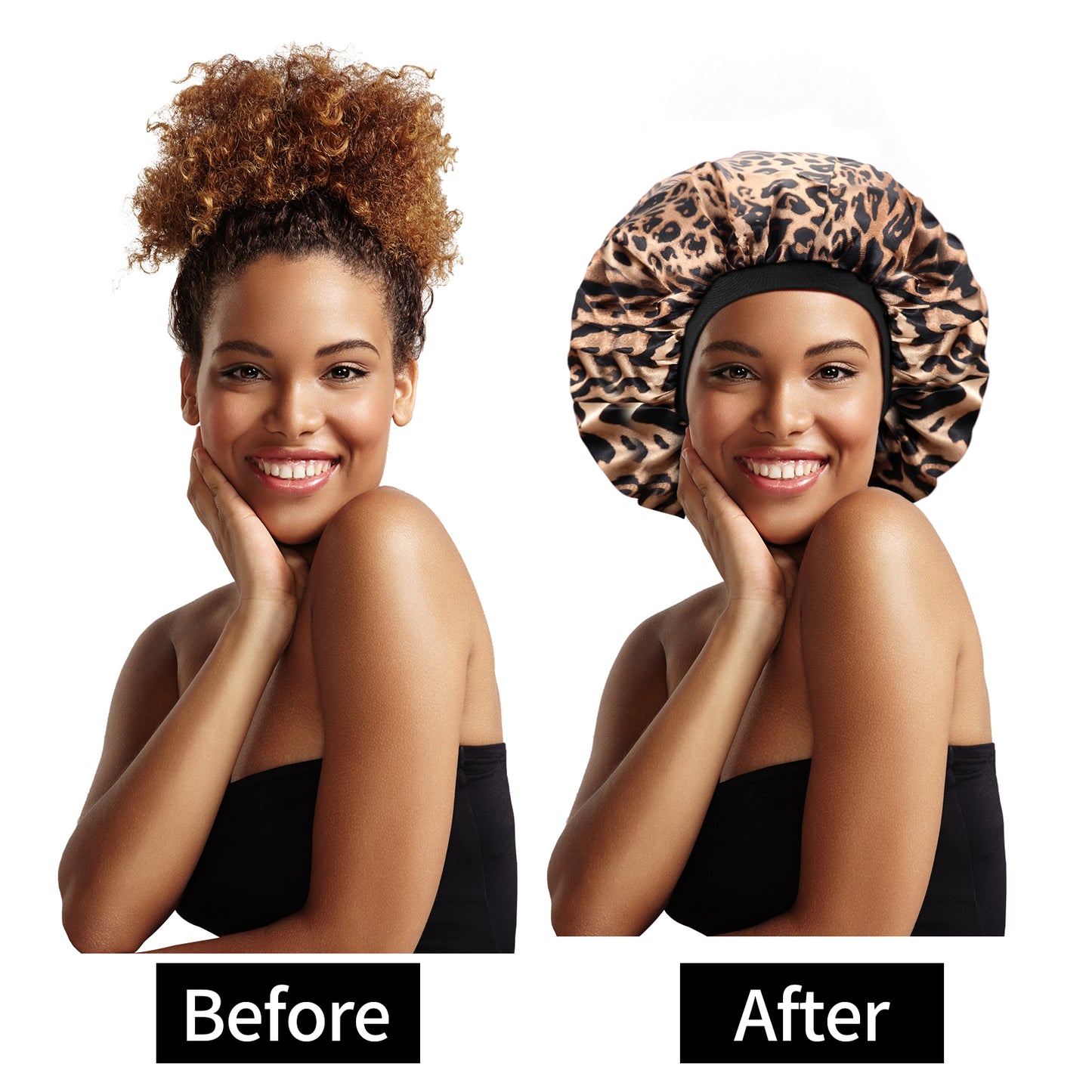 Kenllas Large Women Silk Satin-Bonnet - 2 PCS