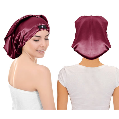 Kenllas Long Satin Sleep Bonnet- Extra Large Foldable Sleeping Cap