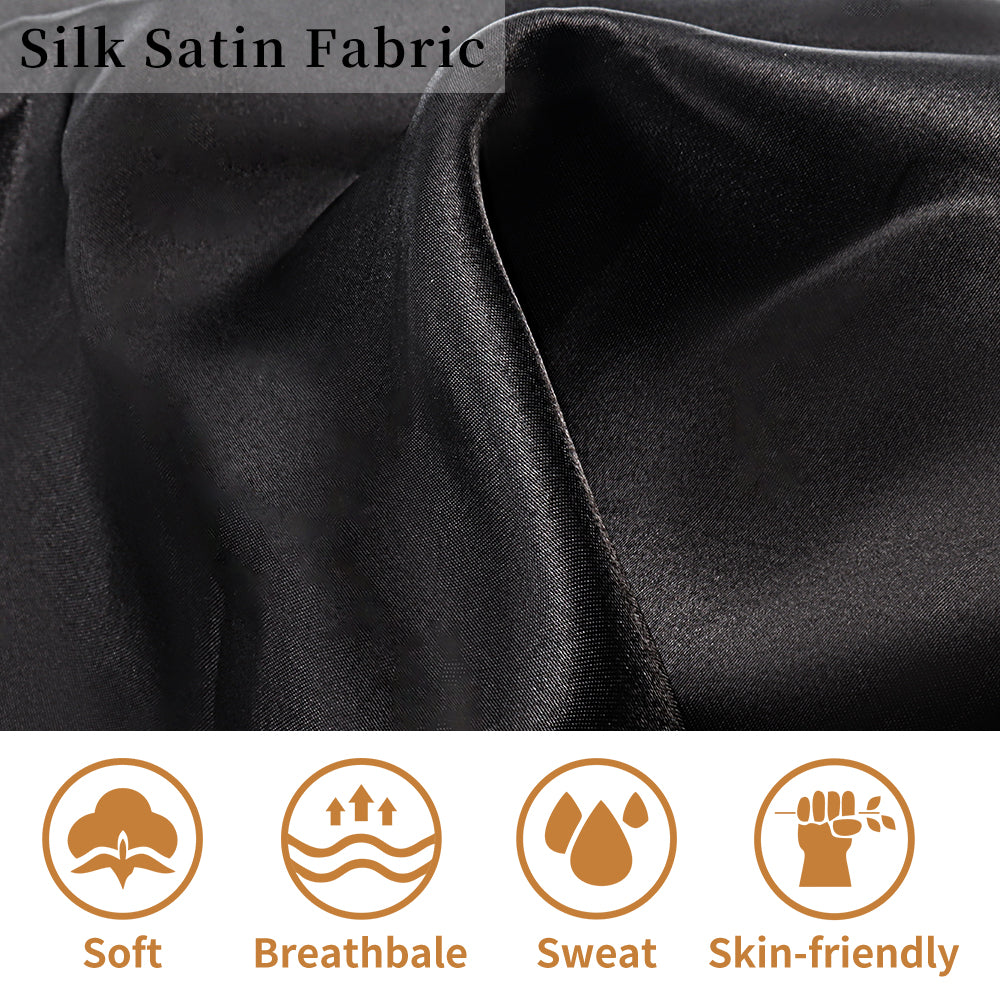 Kenllas Large Women Silk Satin-Bonnet - 2 PCS